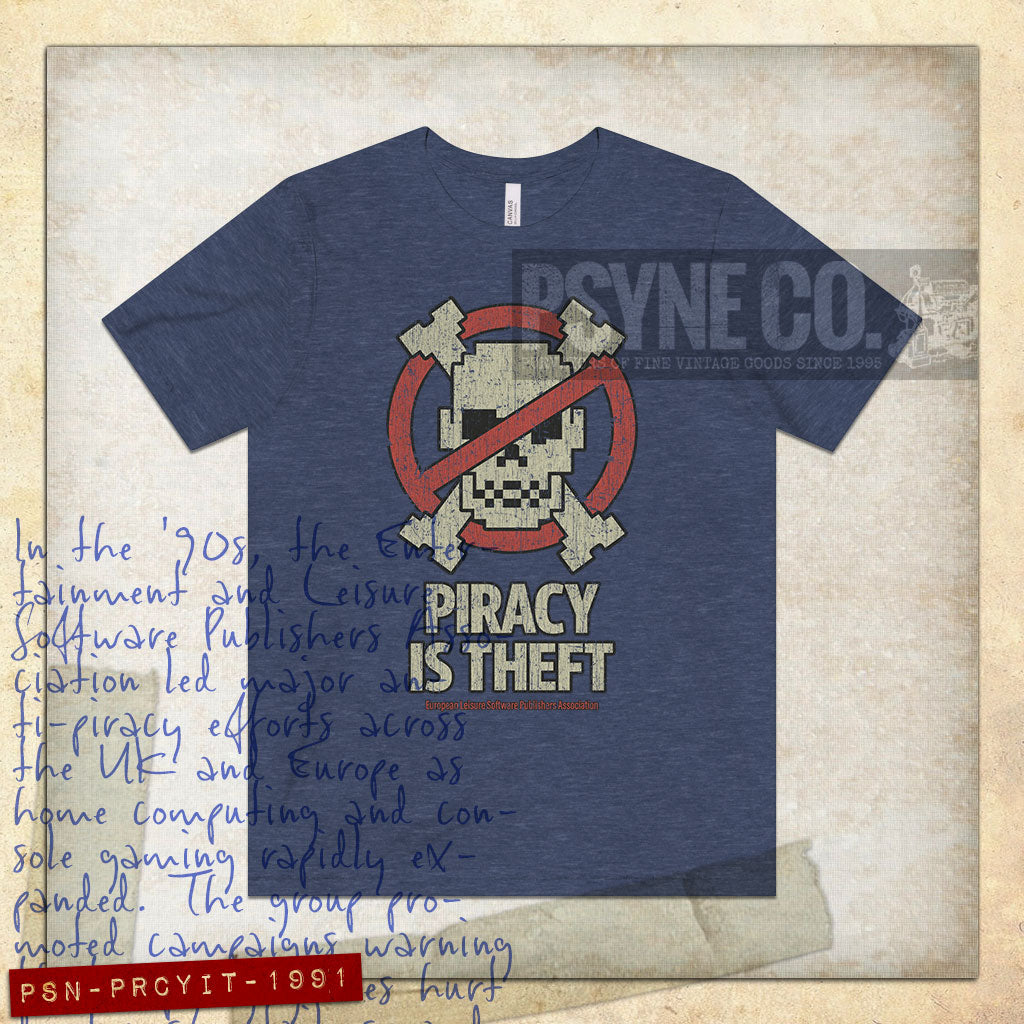 Piracy is Theft 1991 Vintage Men's T-Shirt