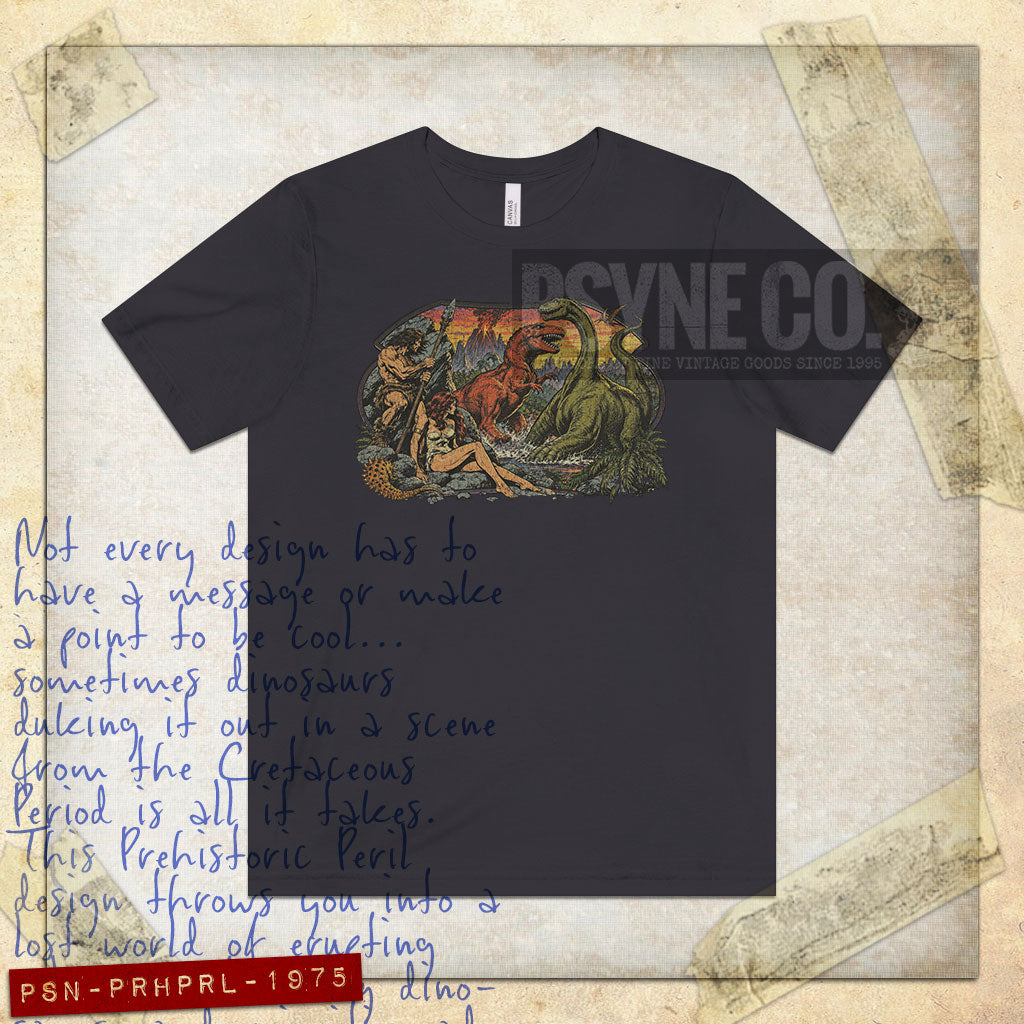 Prehistoric Peril 1975 Vintage Men's T-Shirt