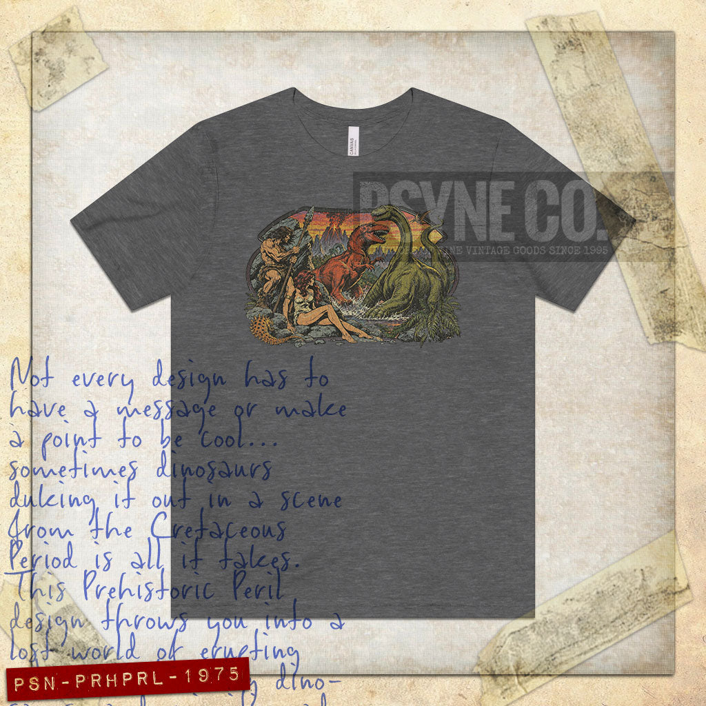 Prehistoric Peril 1975 Vintage Men's T-Shirt
