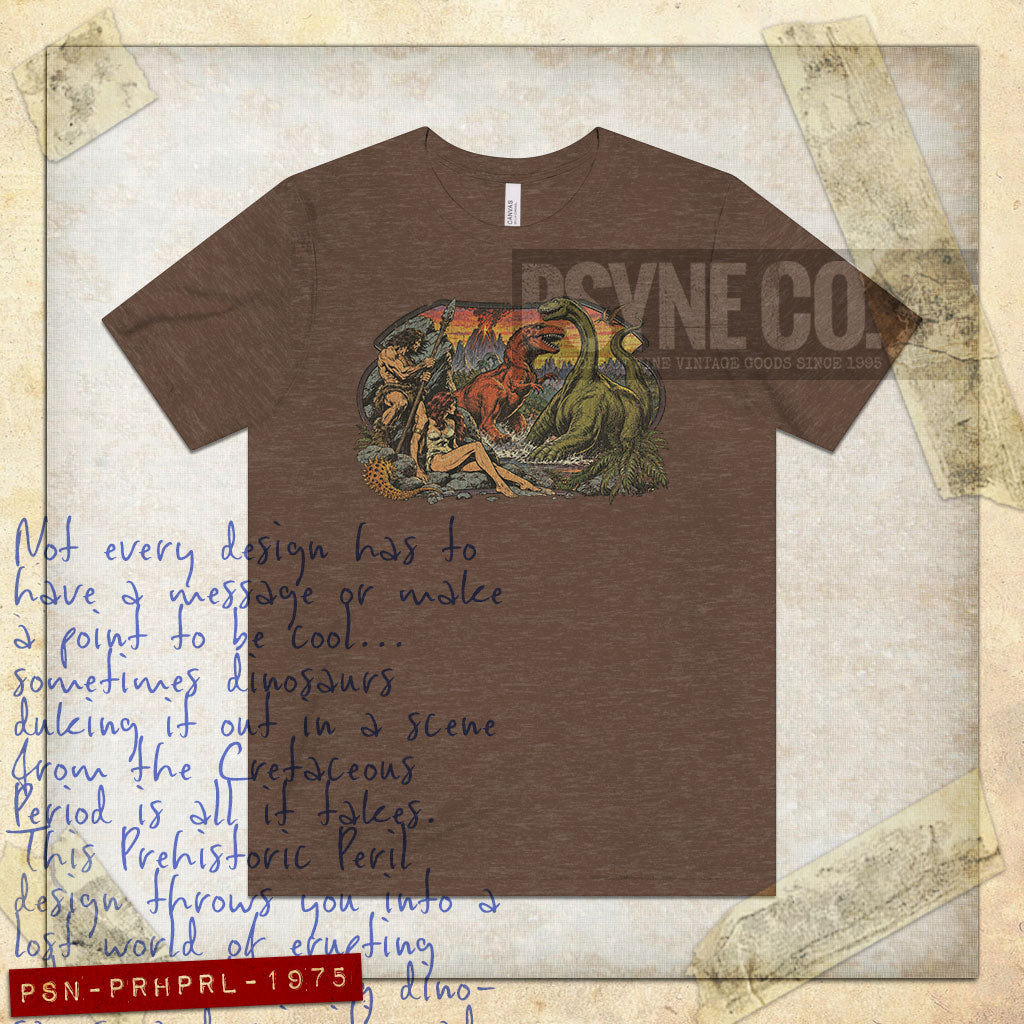 Prehistoric Peril 1975 Vintage Men's T-Shirt