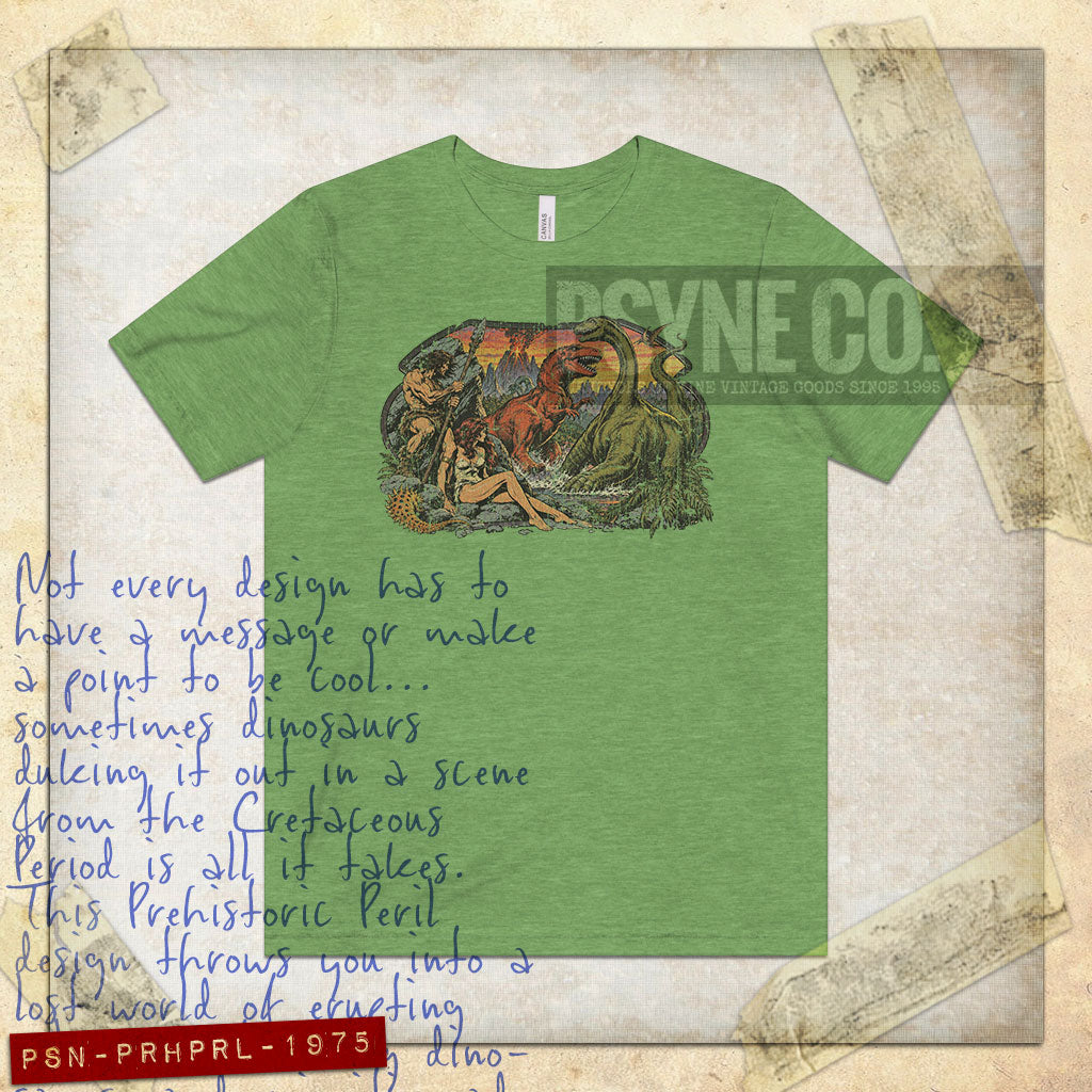 Prehistoric Peril 1975 Vintage Men's T-Shirt