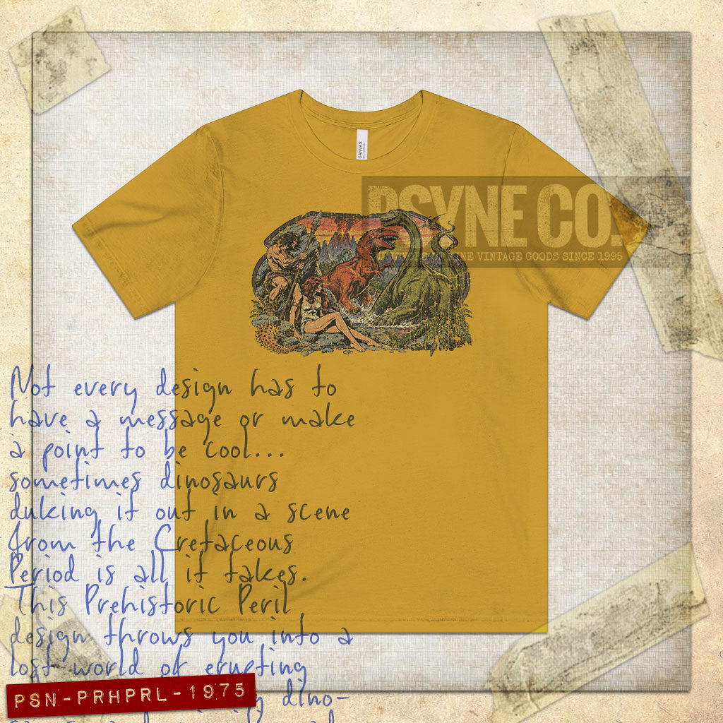 Prehistoric Peril 1975 Vintage Men's T-Shirt