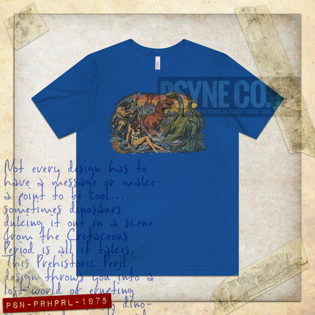 Prehistoric Peril 1975 Vintage Men's T-Shirt