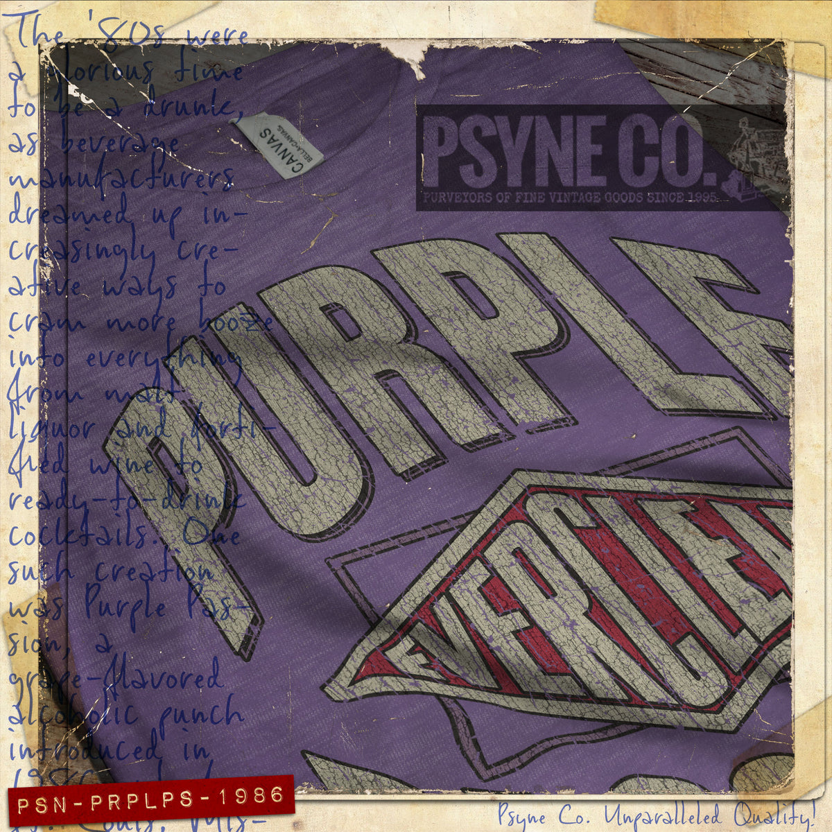 Purple Passion 1986 Vintage Men's T-Shirt