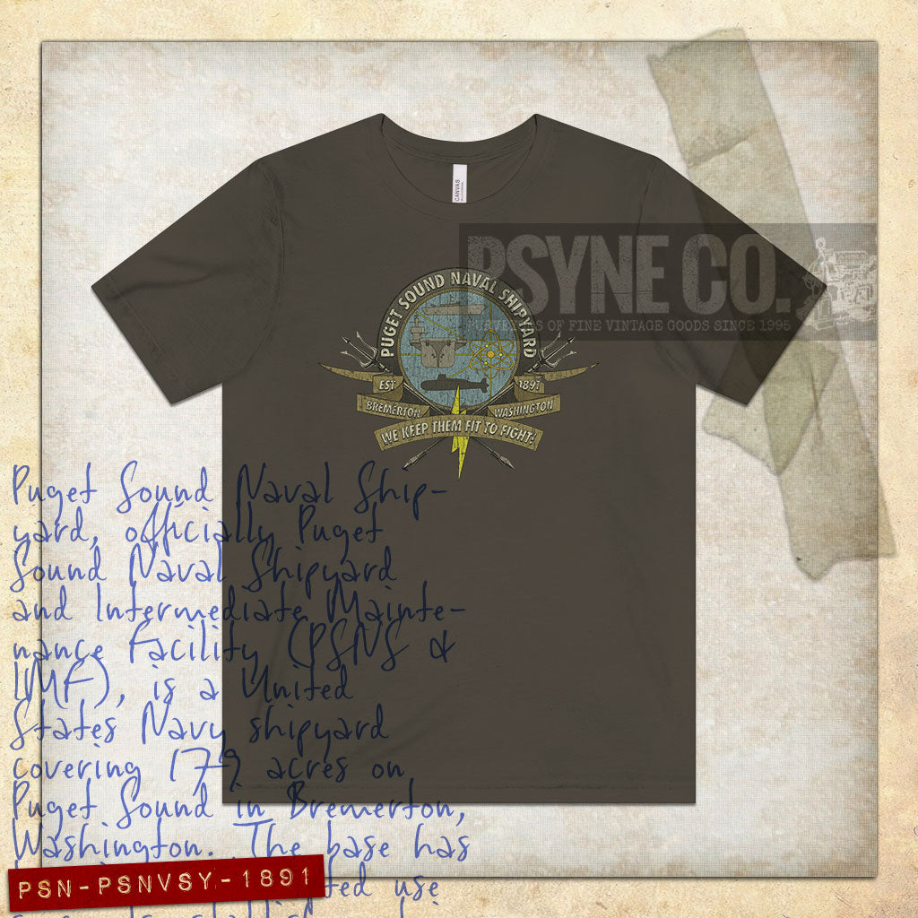 Puget Sound Naval Shipyard 1891 Vintage Men's T-Shirt
