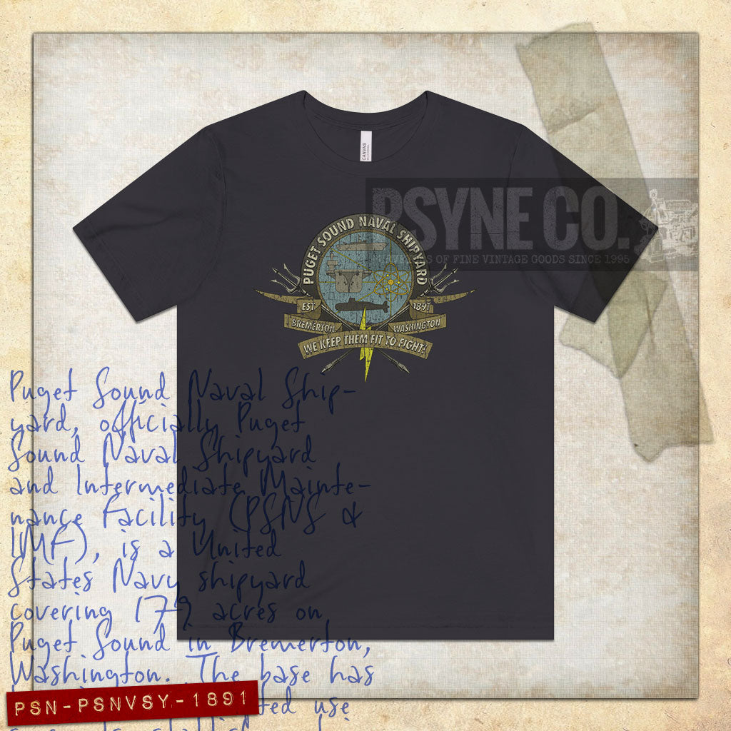 Puget Sound Naval Shipyard 1891 Vintage Men's T-Shirt
