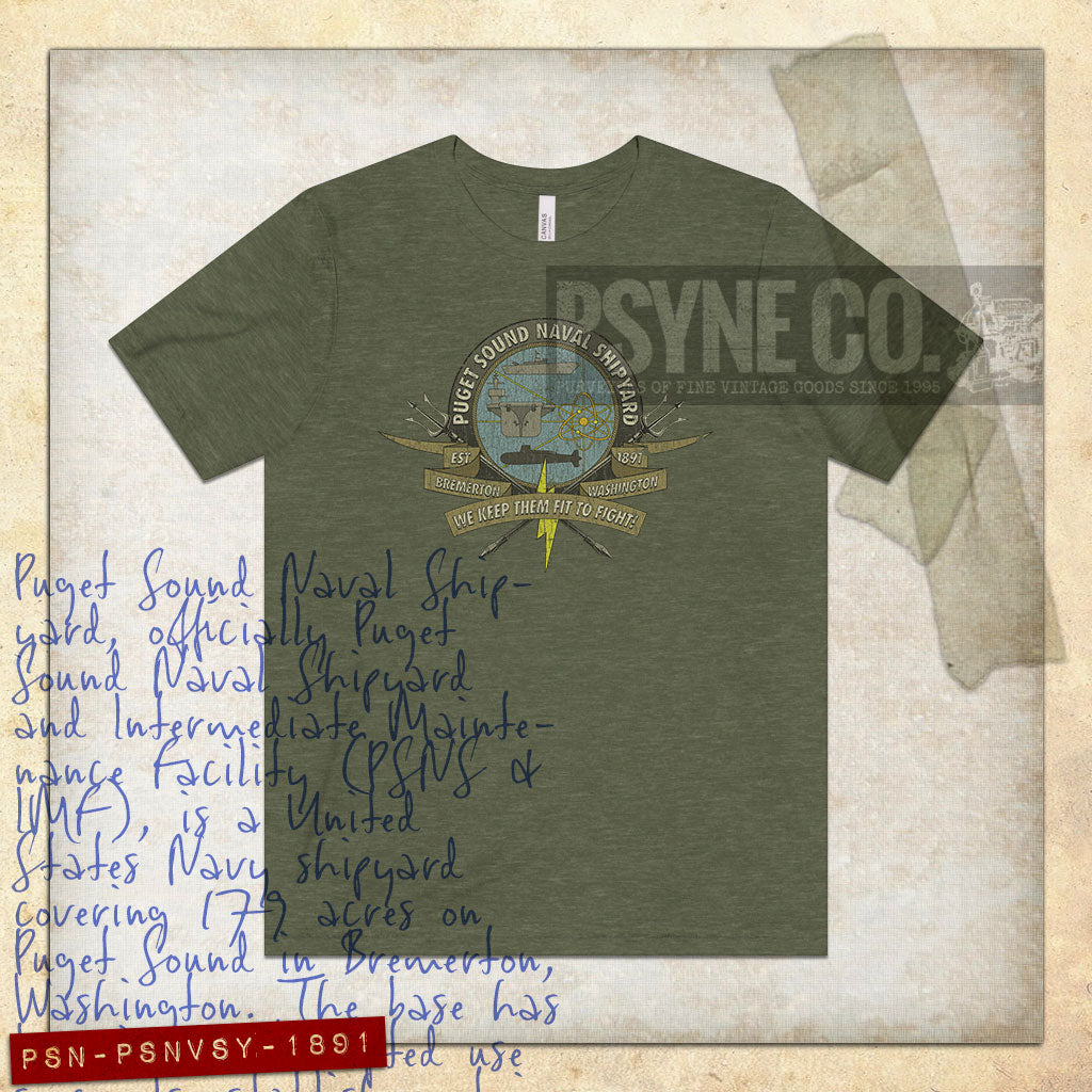 Puget Sound Naval Shipyard 1891 Vintage Men's T-Shirt