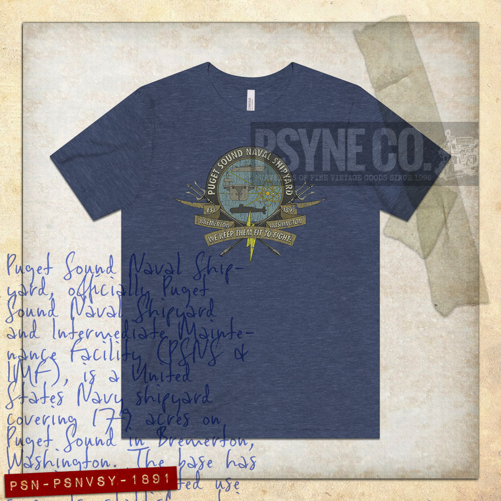 Puget Sound Naval Shipyard 1891 Vintage Men's T-Shirt