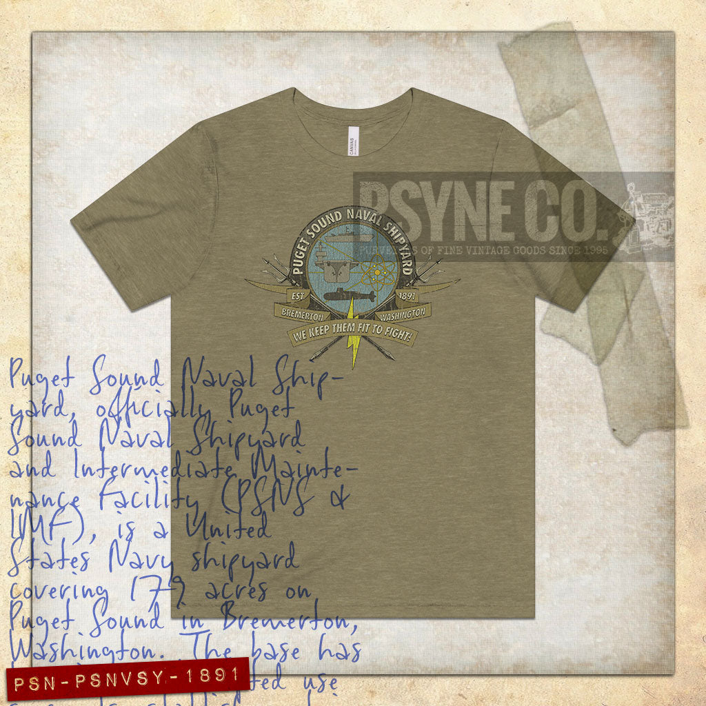 Puget Sound Naval Shipyard 1891 Vintage Men's T-Shirt