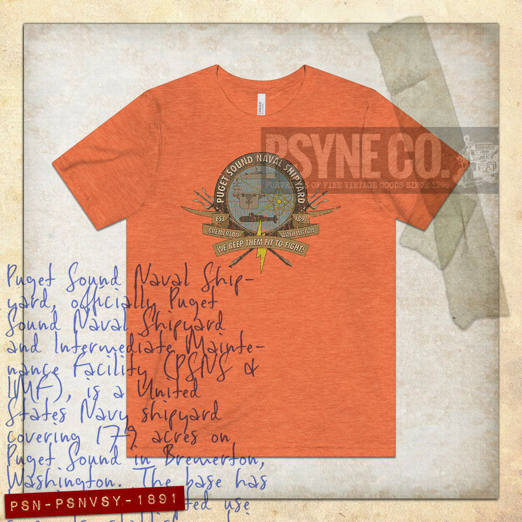 Puget Sound Naval Shipyard 1891 Vintage Men's T-Shirt
