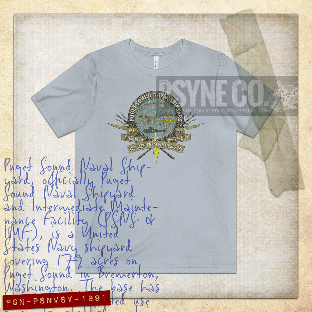 Puget Sound Naval Shipyard 1891 Vintage Men's T-Shirt