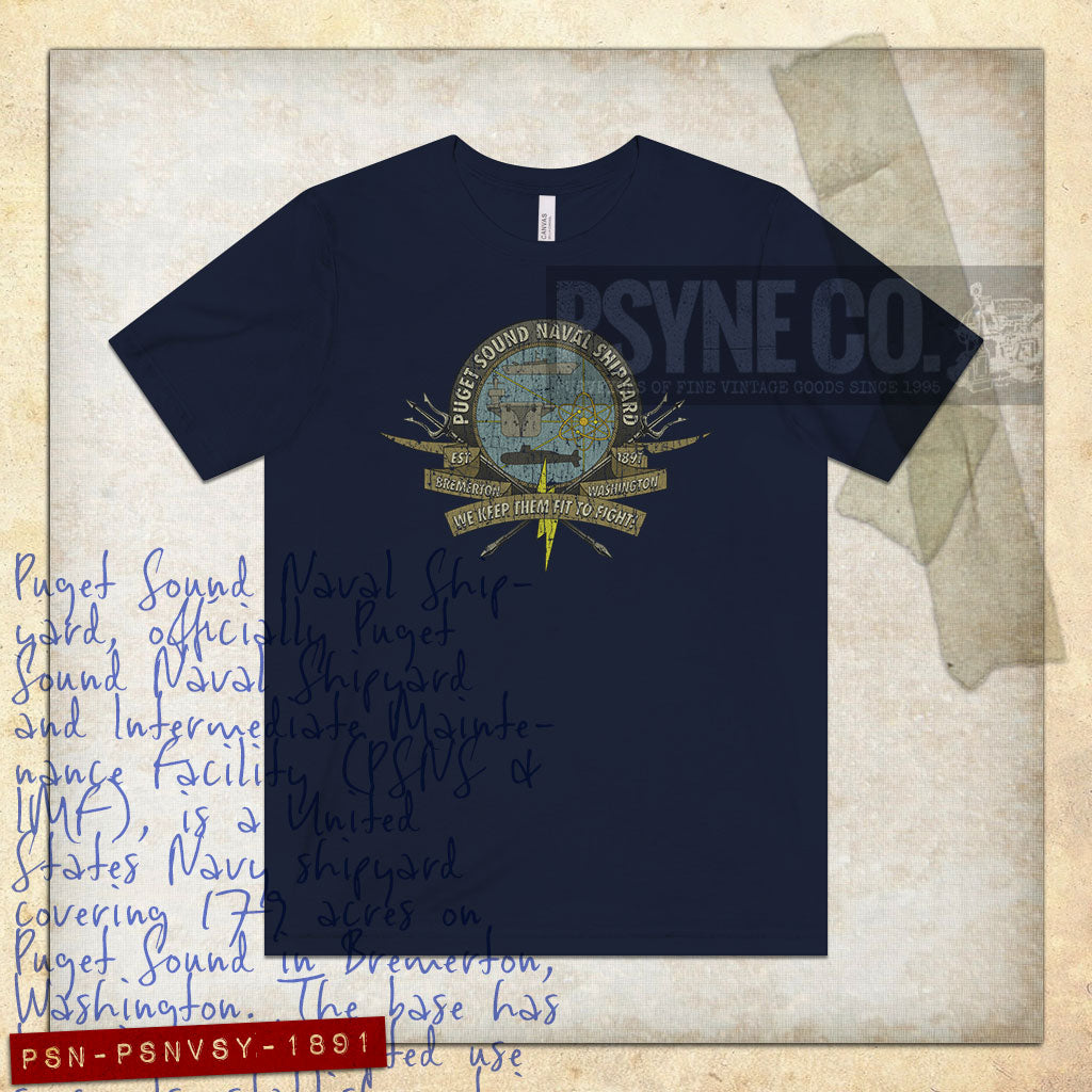 Puget Sound Naval Shipyard 1891 Vintage Men's T-Shirt