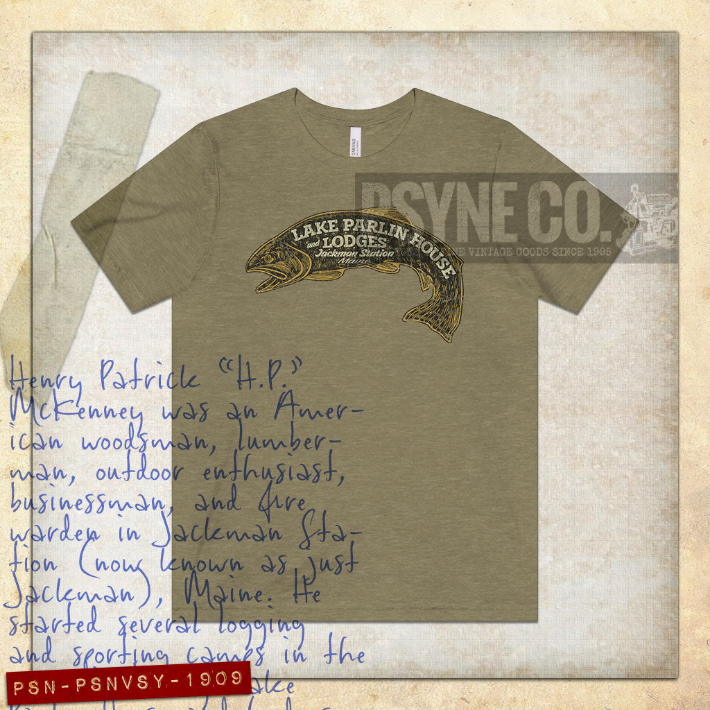 Lake Parlin House & Lodges 1909 Vintage Men's T-Shirt