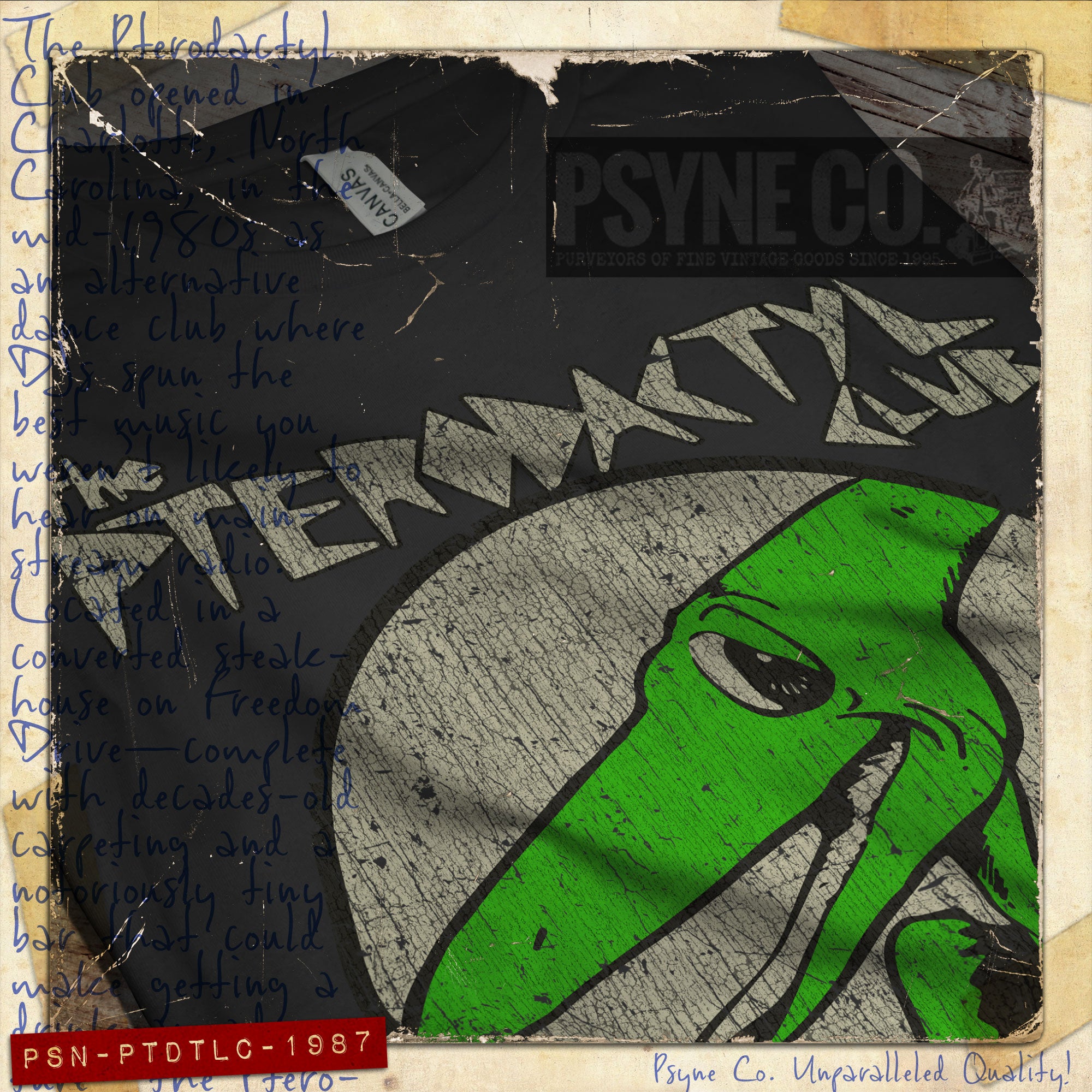 Pterodactyl Club 1987 Vintage Men's T-Shirt