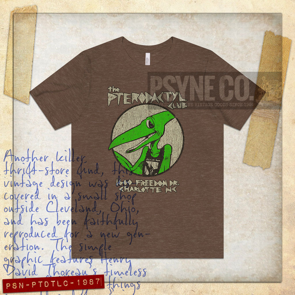 Pterodactyl Club 1987 Vintage Men's T-Shirt