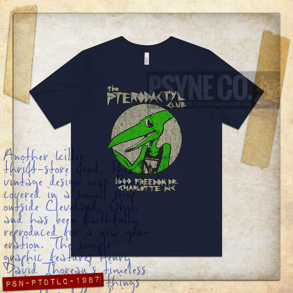 Pterodactyl Club 1987 Vintage Men's T-Shirt