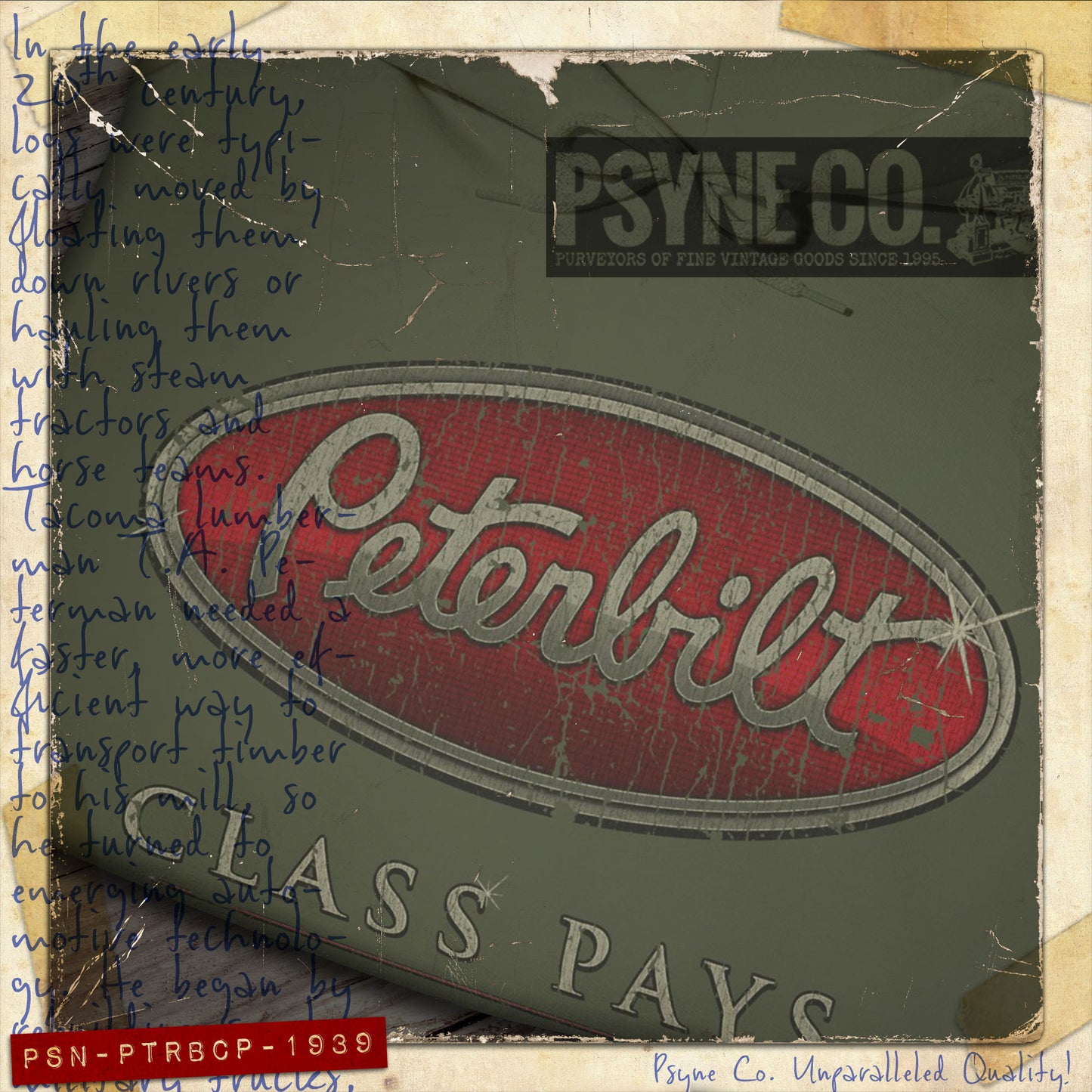 Peterbilt Class Pays 1939 Vintage Men's Hoodie