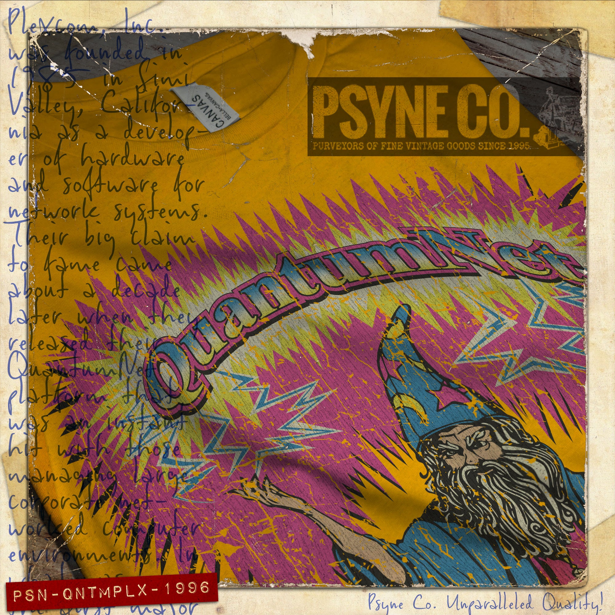 QuantumNet by Plexcom 1996 Vintage Men's T-Shirt