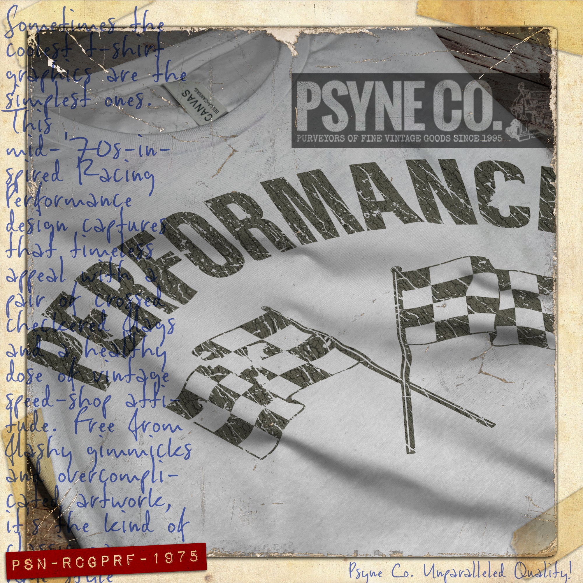 Racing Performance 1975 Vintage Men’s T-Shirt