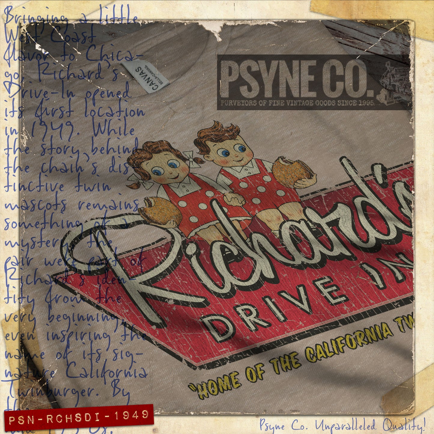Richard's Drive-In 1949 Vintage Men's T-Shirt