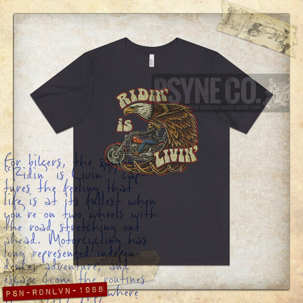 Ridin' is Livin' 1988 Vintage Men's T-Shirt