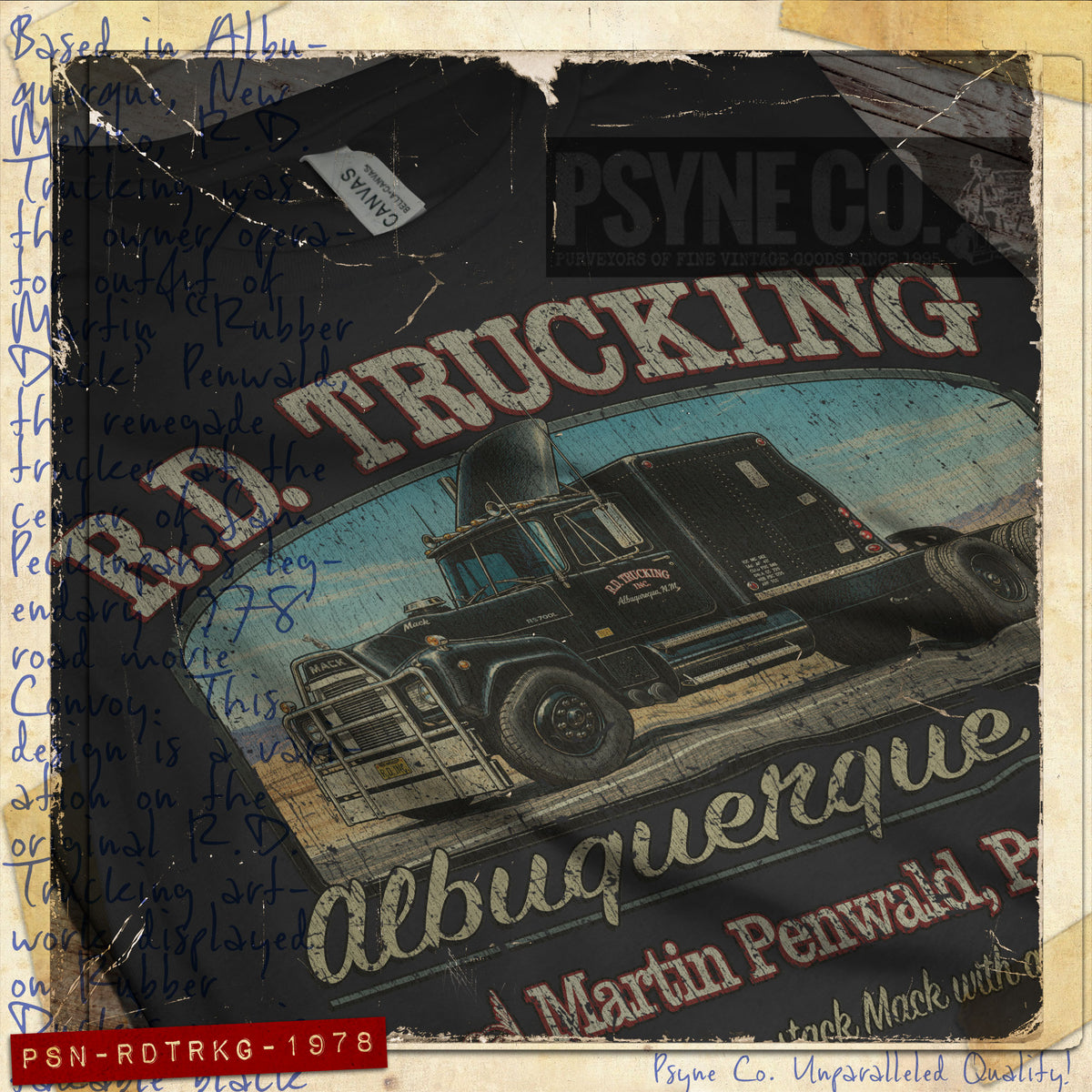 R.D. Trucking 1978 Vintage Men's T-Shirt
