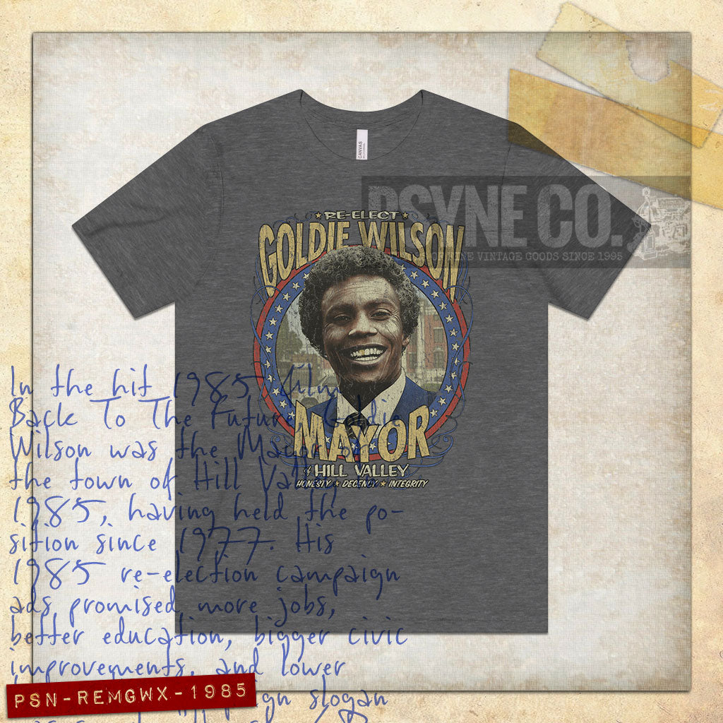 Re-Elect Mayor Goldie Wilson 1985 Vintage Men's T-Shirt