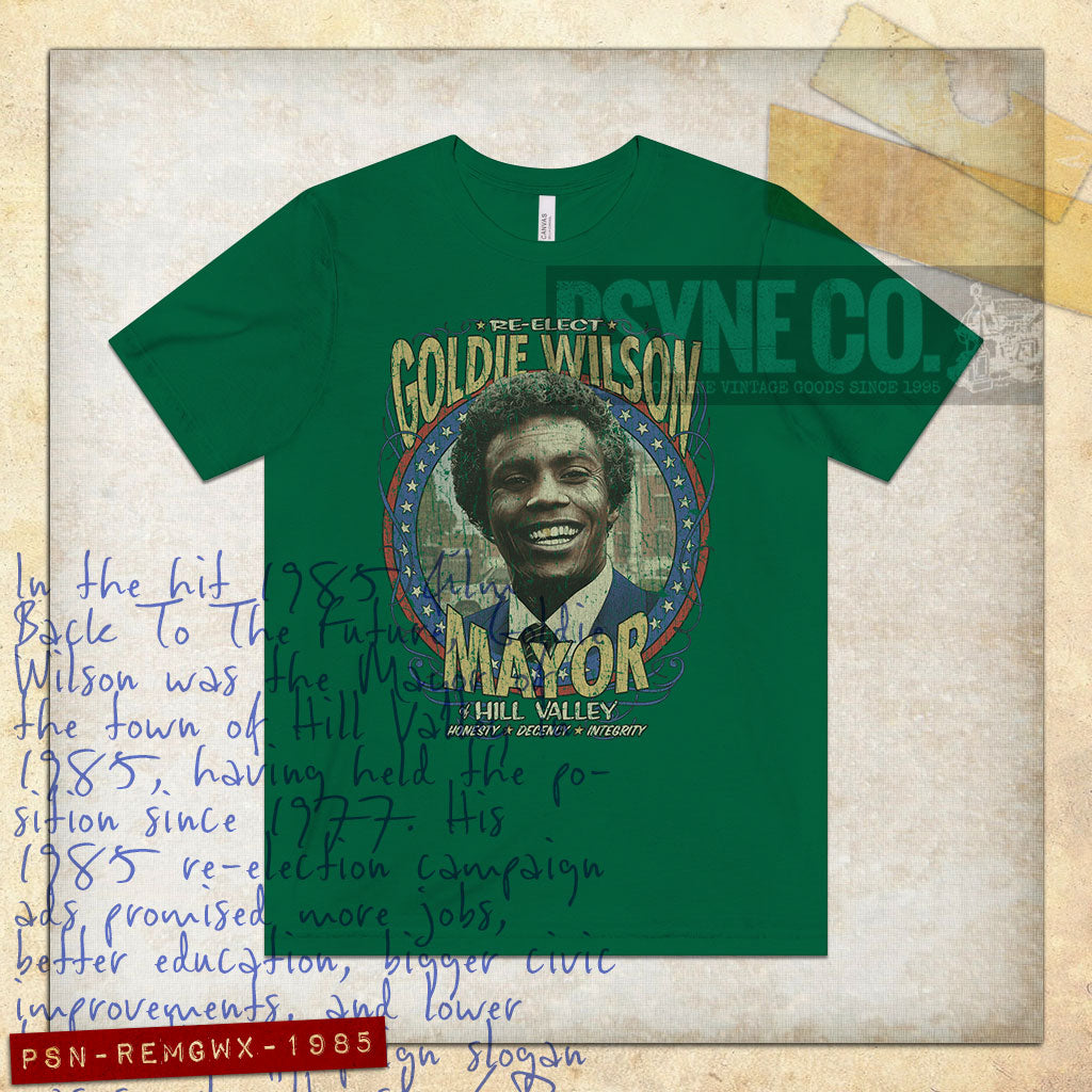 Re-Elect Mayor Goldie Wilson 1985 Vintage Men's T-Shirt