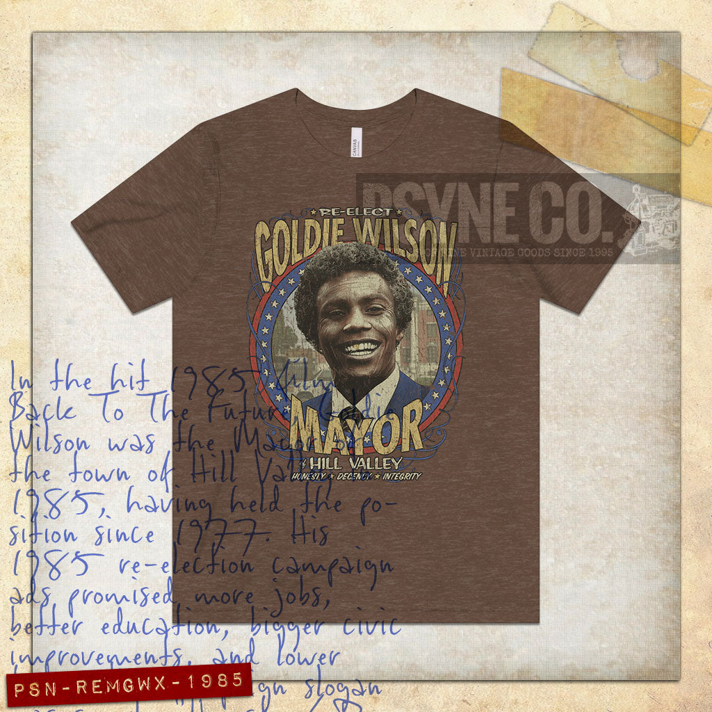 Re-Elect Mayor Goldie Wilson 1985 Vintage Men's T-Shirt