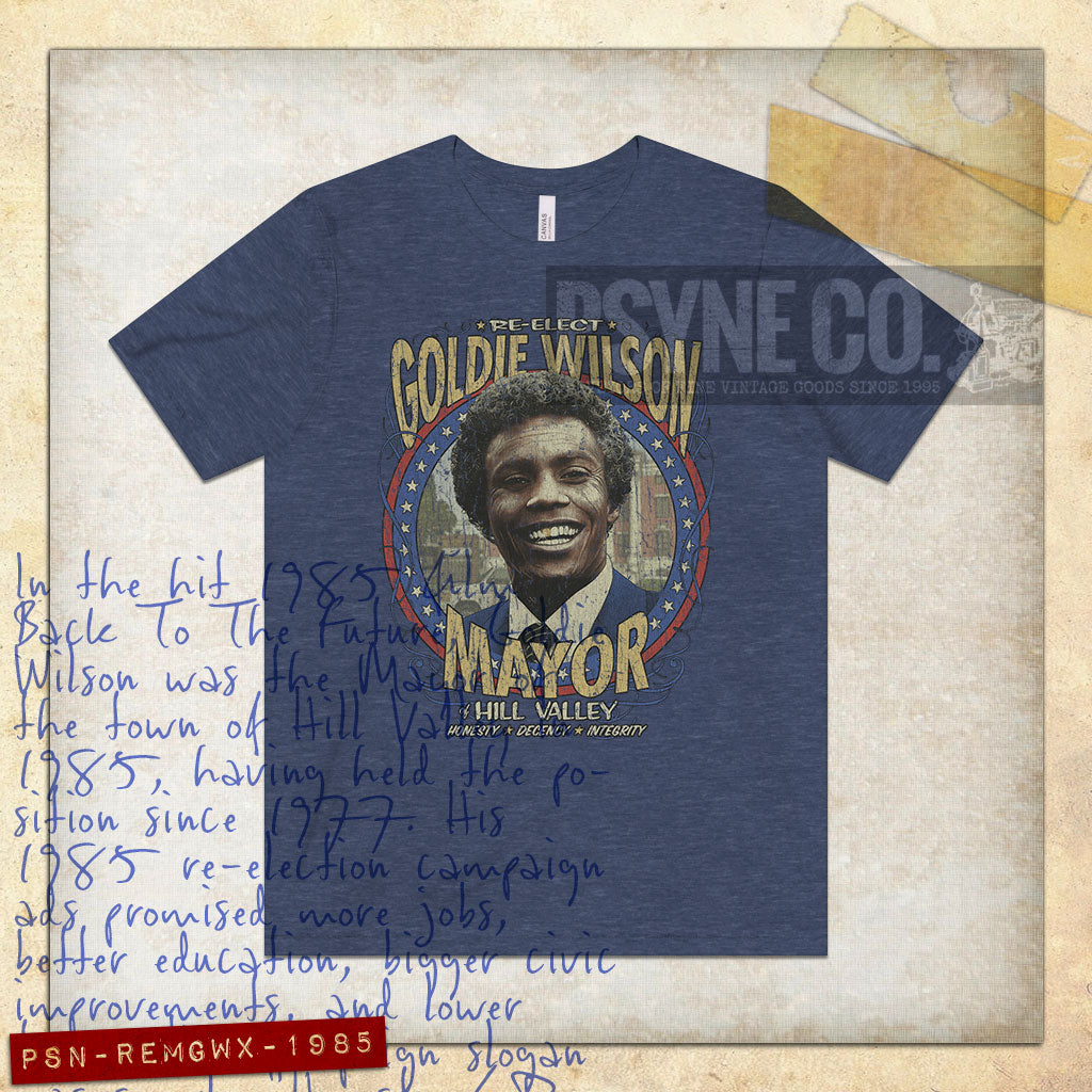 Re-Elect Mayor Goldie Wilson 1985 Vintage Men's T-Shirt
