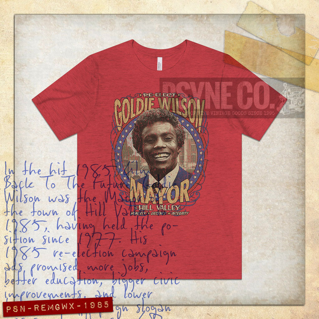 Re-Elect Mayor Goldie Wilson 1985 Vintage Men's T-Shirt
