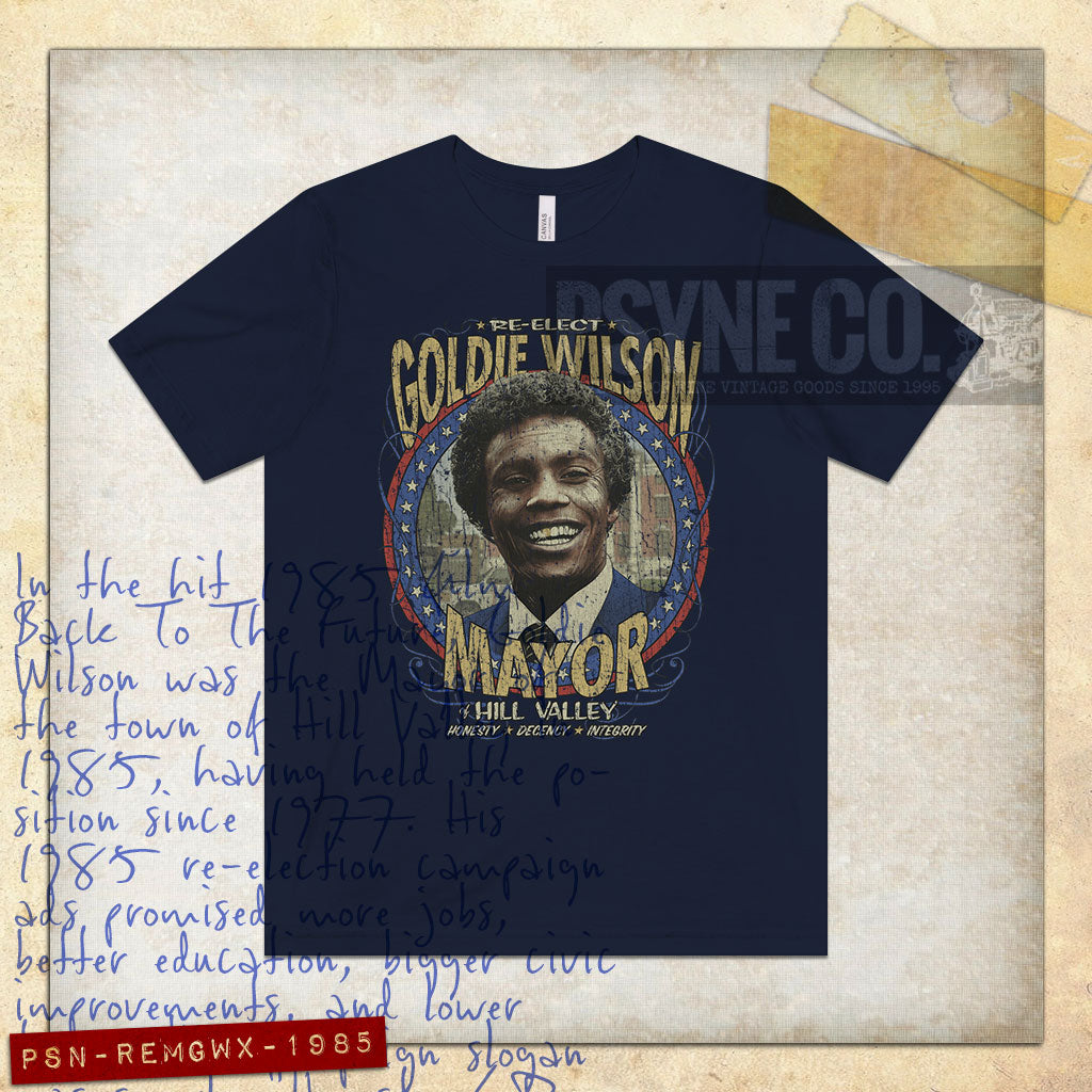 Re-Elect Mayor Goldie Wilson 1985 Vintage Men's T-Shirt