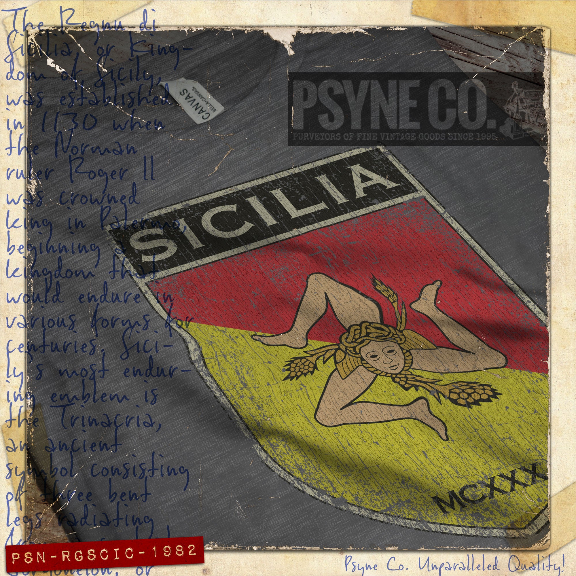 Regnu di Sicilia 1982 Vintage Men's T-Shirt