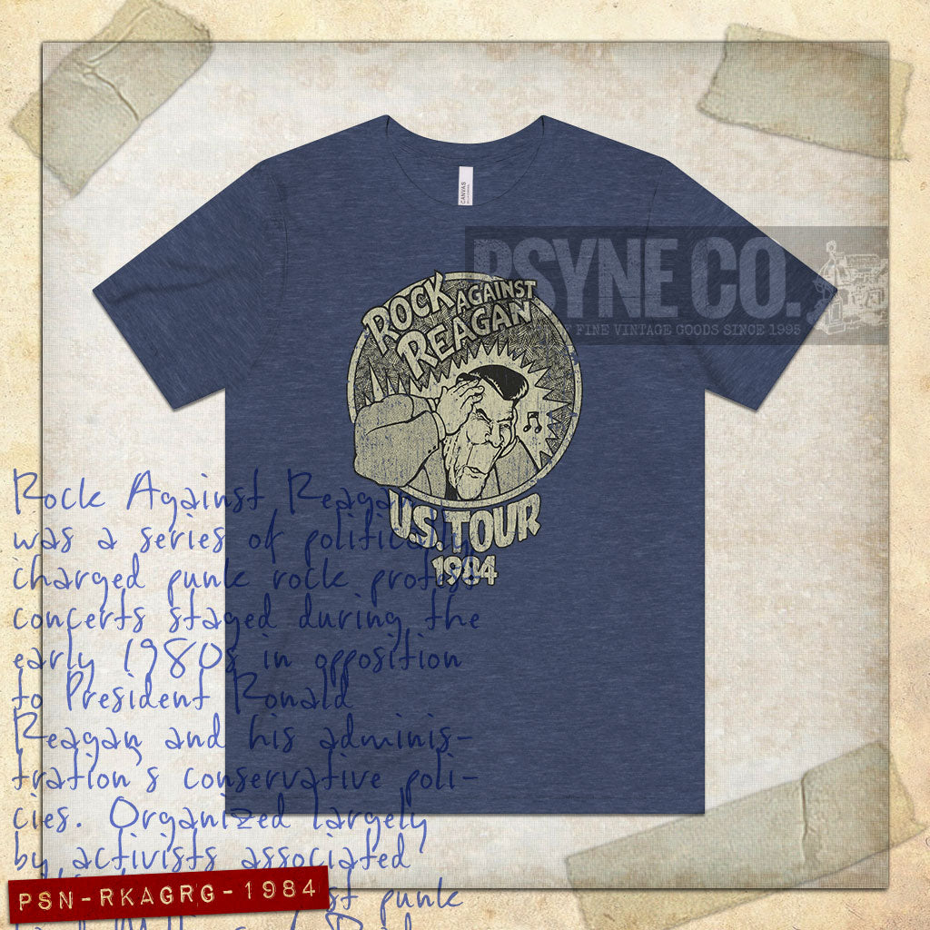 Rock Against Reagan 1984 Vintage Men's T-Shirt