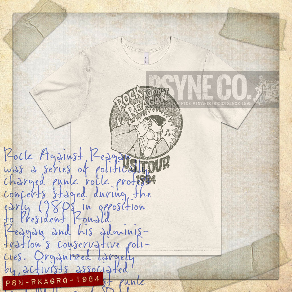 Rock Against Reagan 1984 Vintage Men's T-Shirt