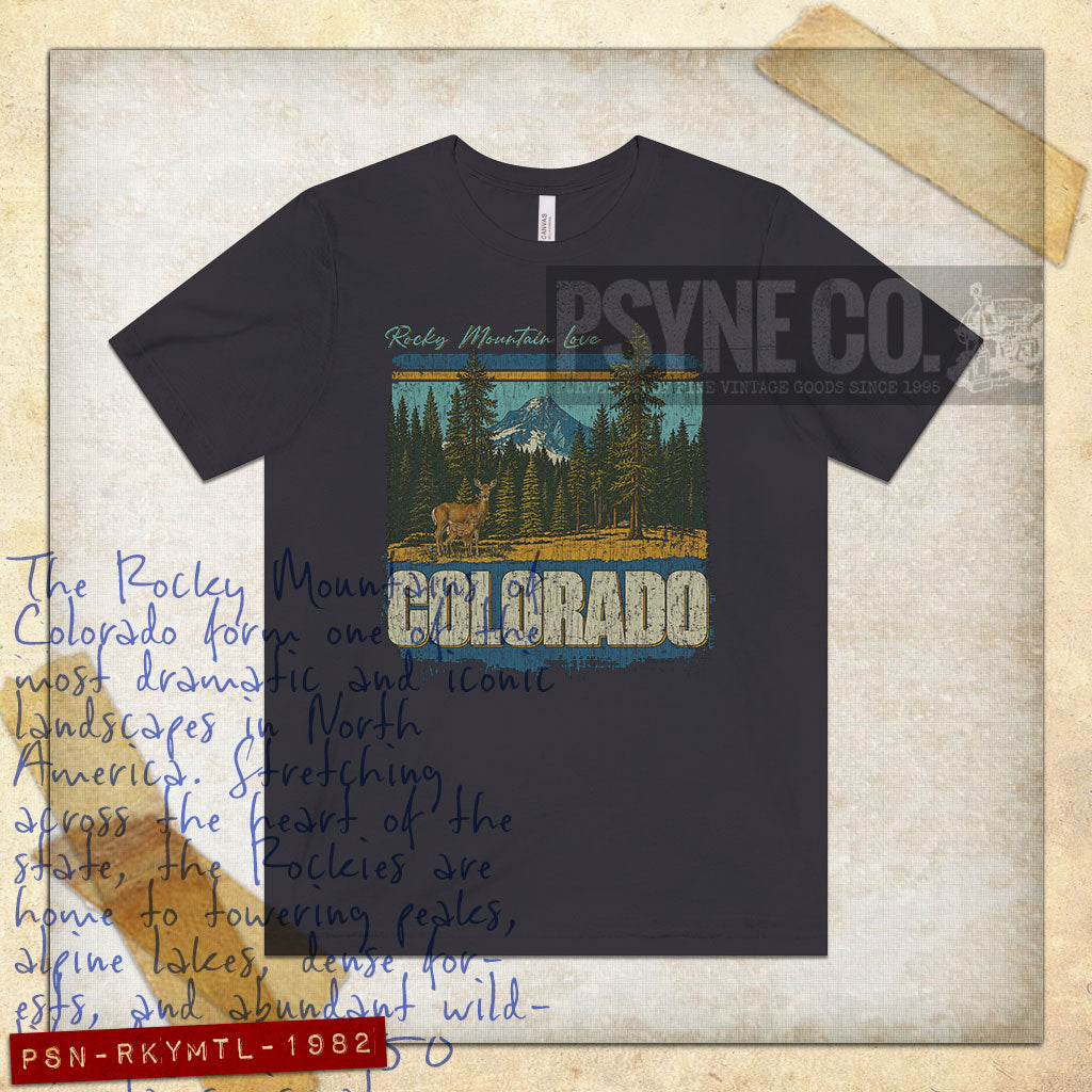 Rocky Mountain Love 1982 Vintage Men’s T-Shirt
