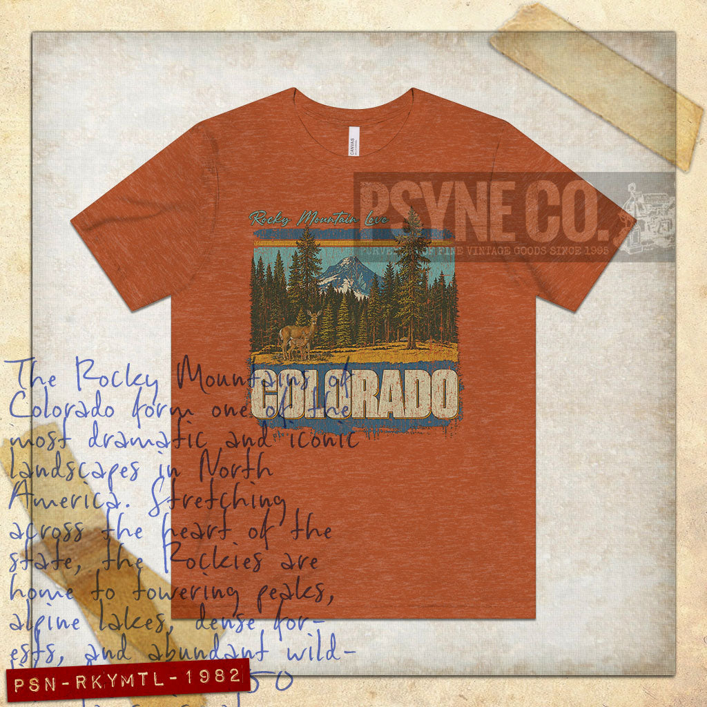 Rocky Mountain Love 1982 Vintage Men’s T-Shirt