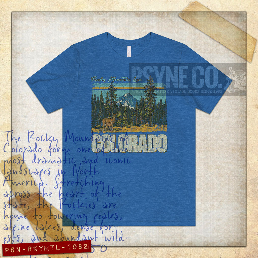 Rocky Mountain Love 1982 Vintage Men’s T-Shirt