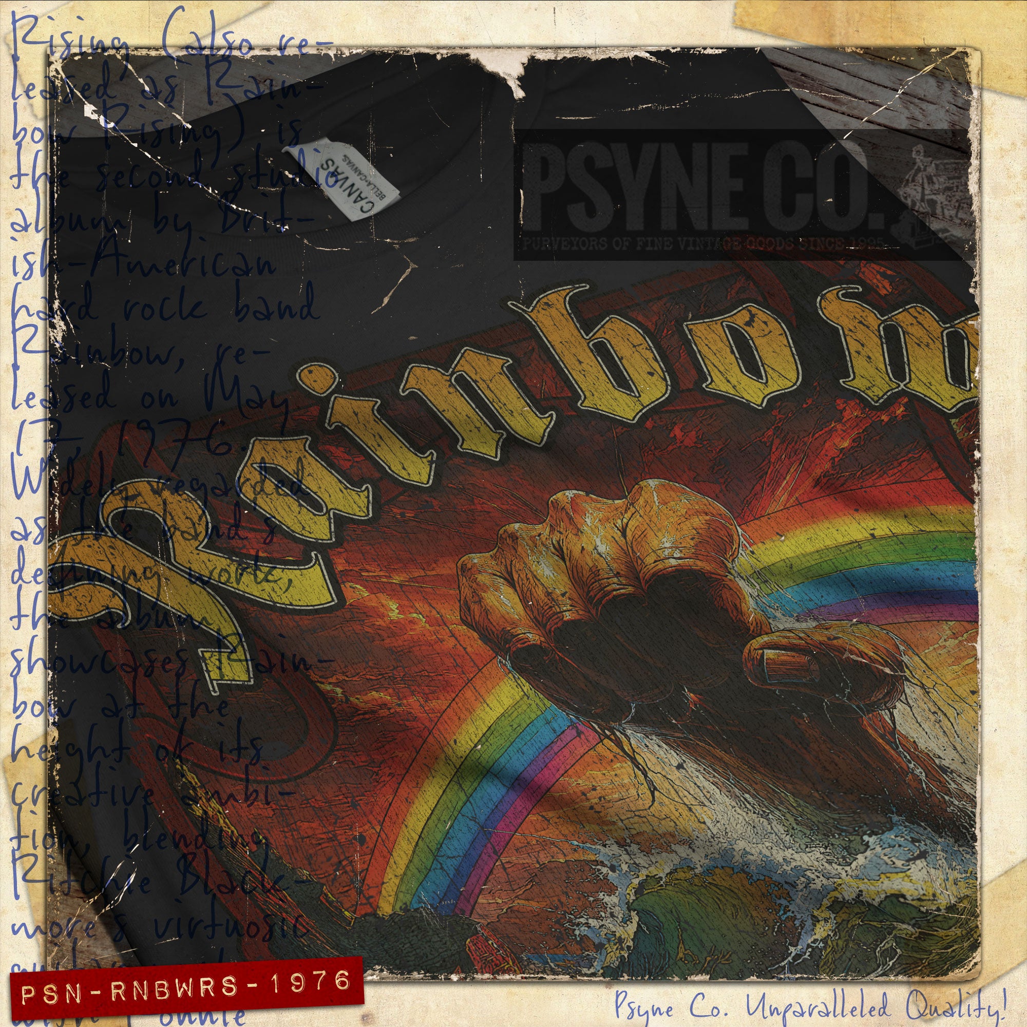 Rainbow Rising 1976 Vintage Men’s T-Shirt