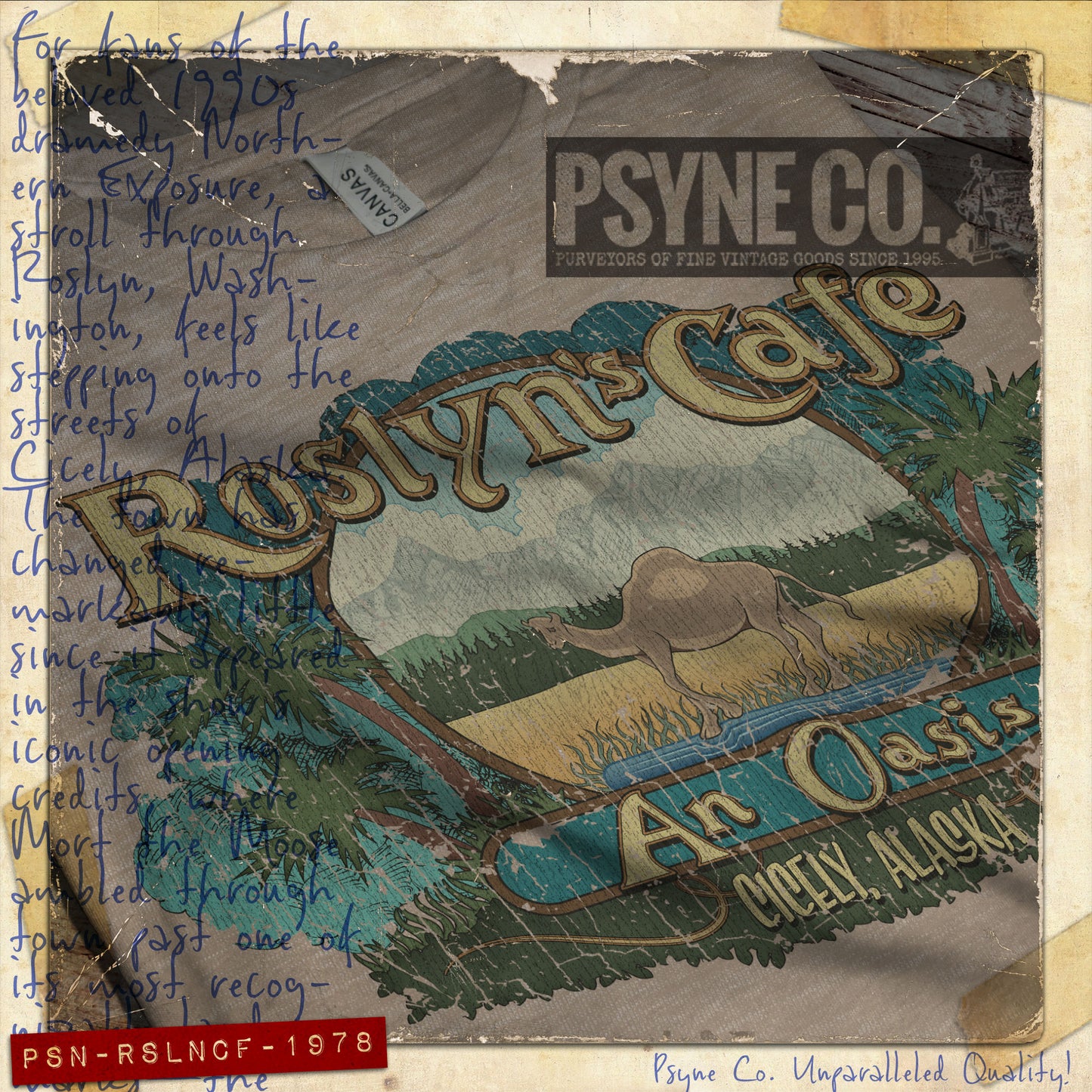 Roslyn's Cafe 1978 Vintage Men’s T-Shirt