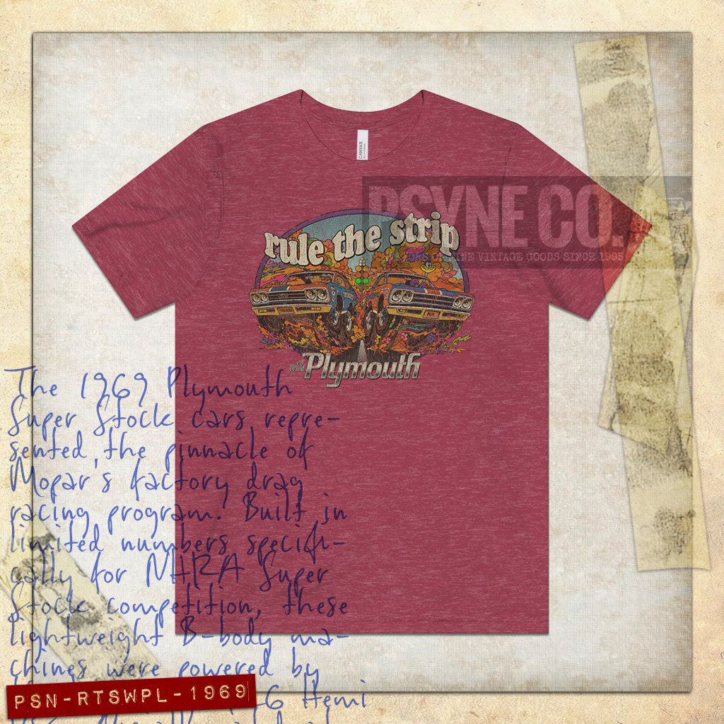 Rule The Strip With Plymouth 1969 Vintage Men's T-Shirt