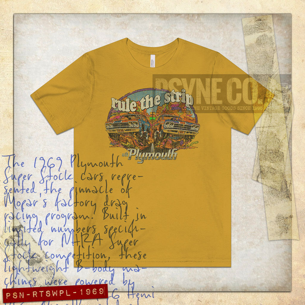 Rule The Strip With Plymouth 1969 Vintage Men's T-Shirt