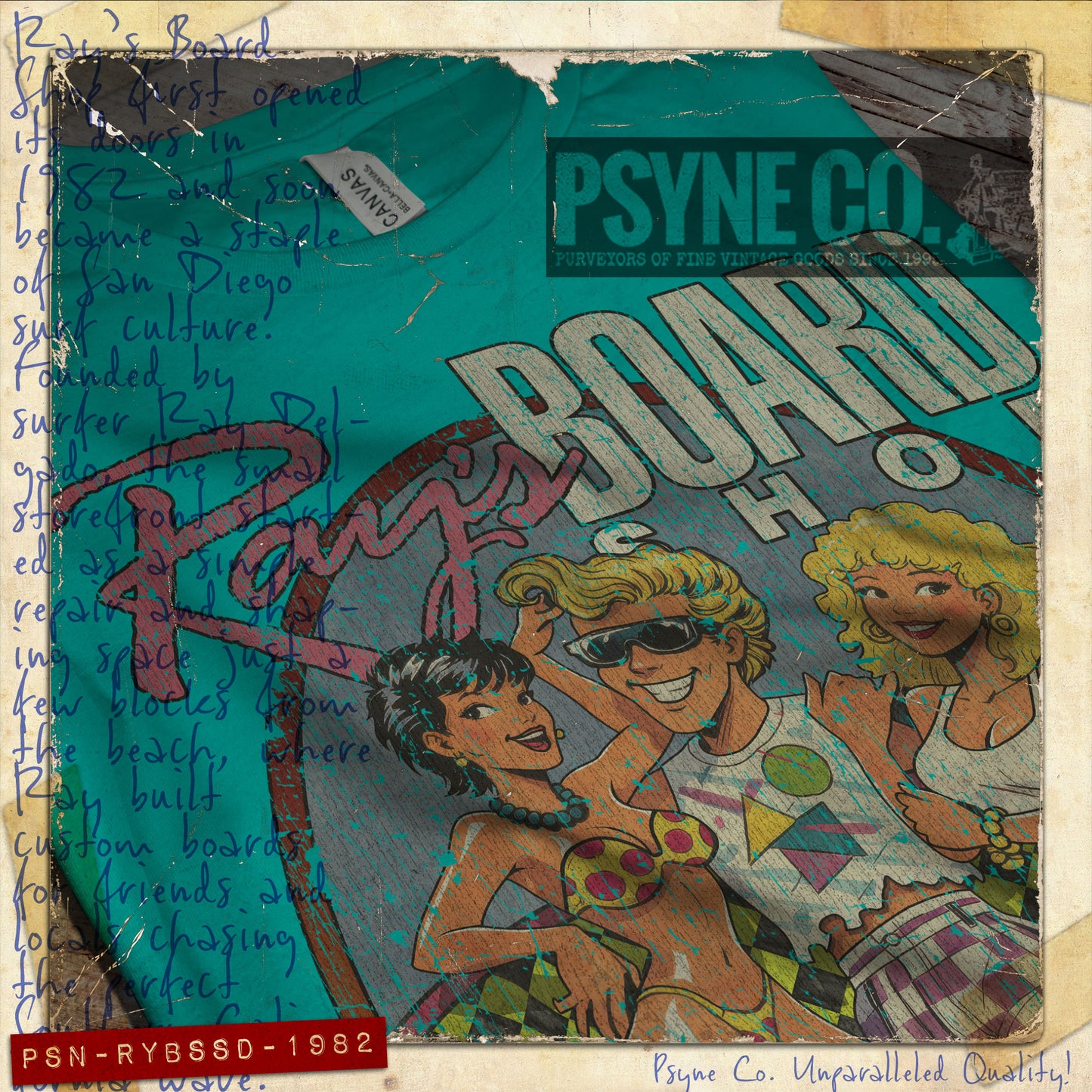 Ray's Board Shop San Diego 1982 Vintage Men's T-Shirt