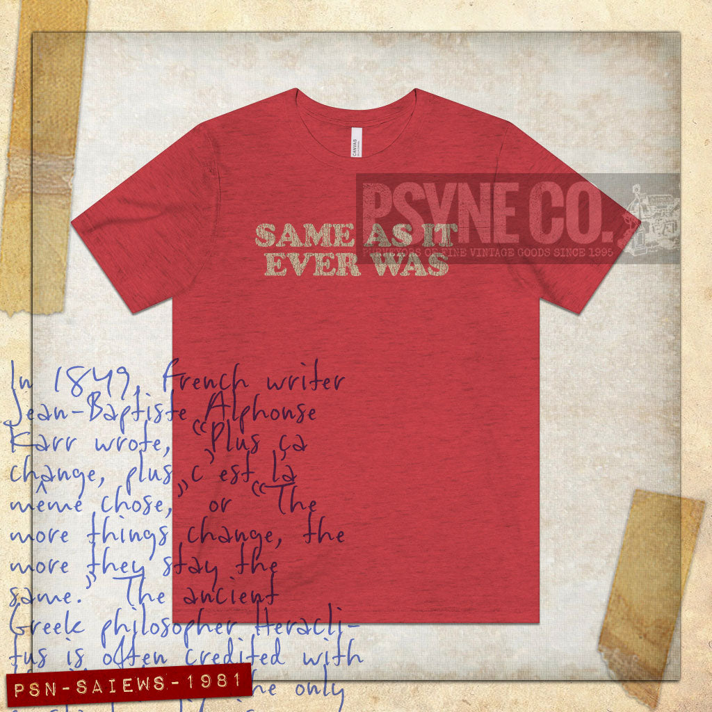 Same As It Ever Was 1981 Vintage Men's T-Shirt