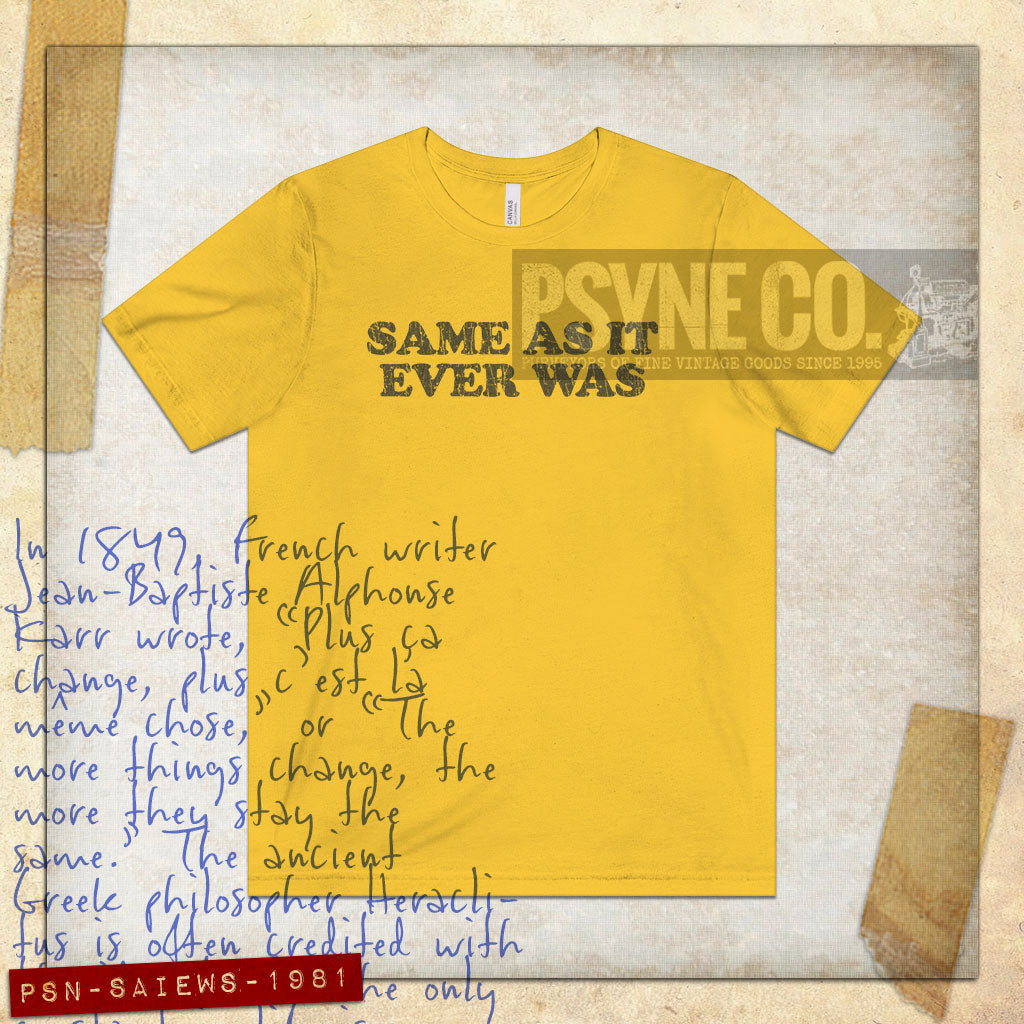 Same As It Ever Was 1981 Vintage Men's T-Shirt