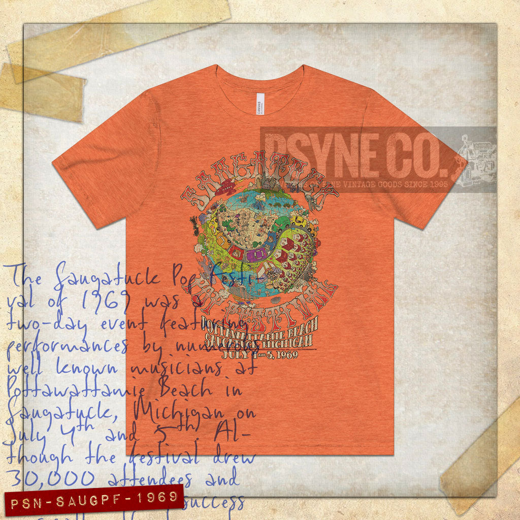Saugatuck Pop Festival 1969 Vintage Men's T-Shirt