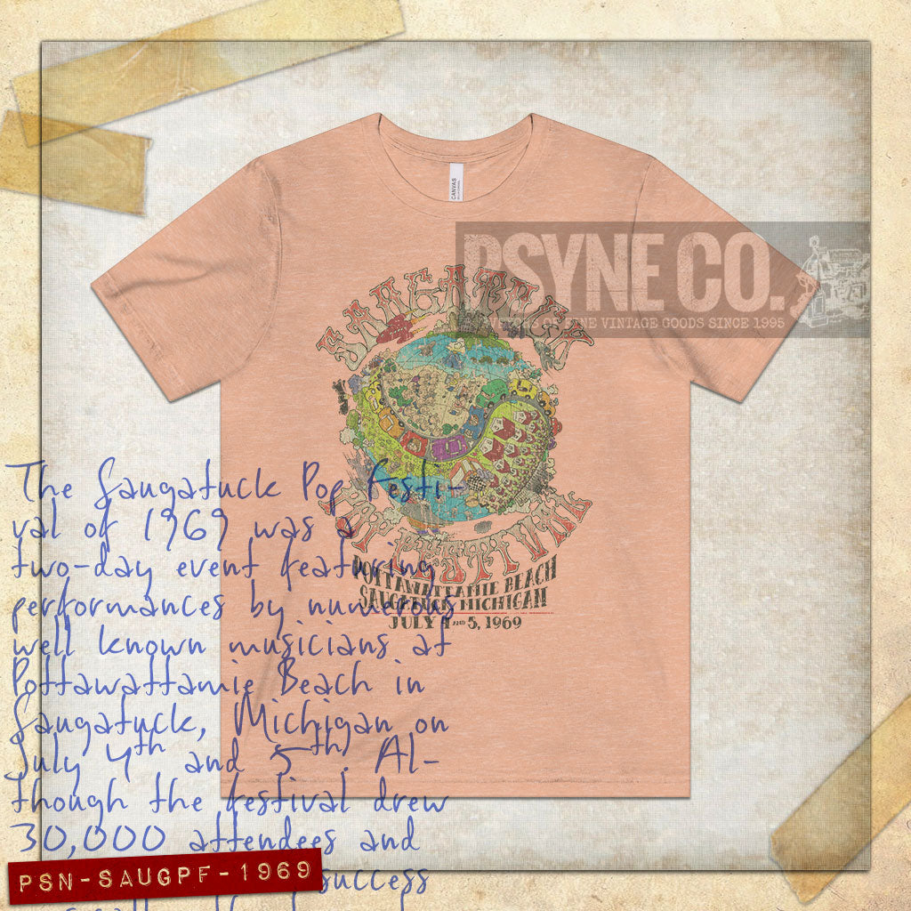 Saugatuck Pop Festival 1969 Vintage Men's T-Shirt