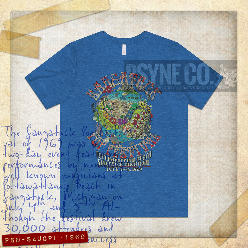 Saugatuck Pop Festival 1969 Vintage Men's T-Shirt
