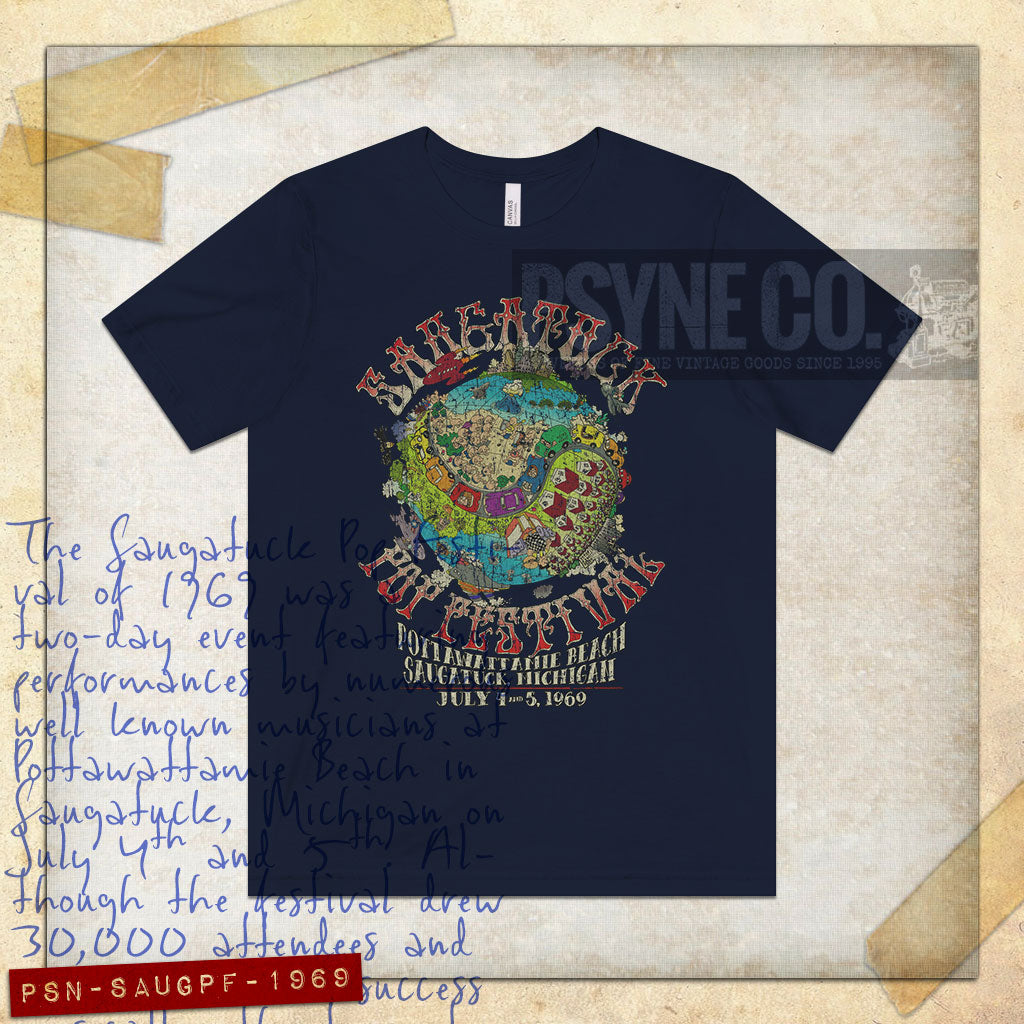 Saugatuck Pop Festival 1969 Vintage Men's T-Shirt