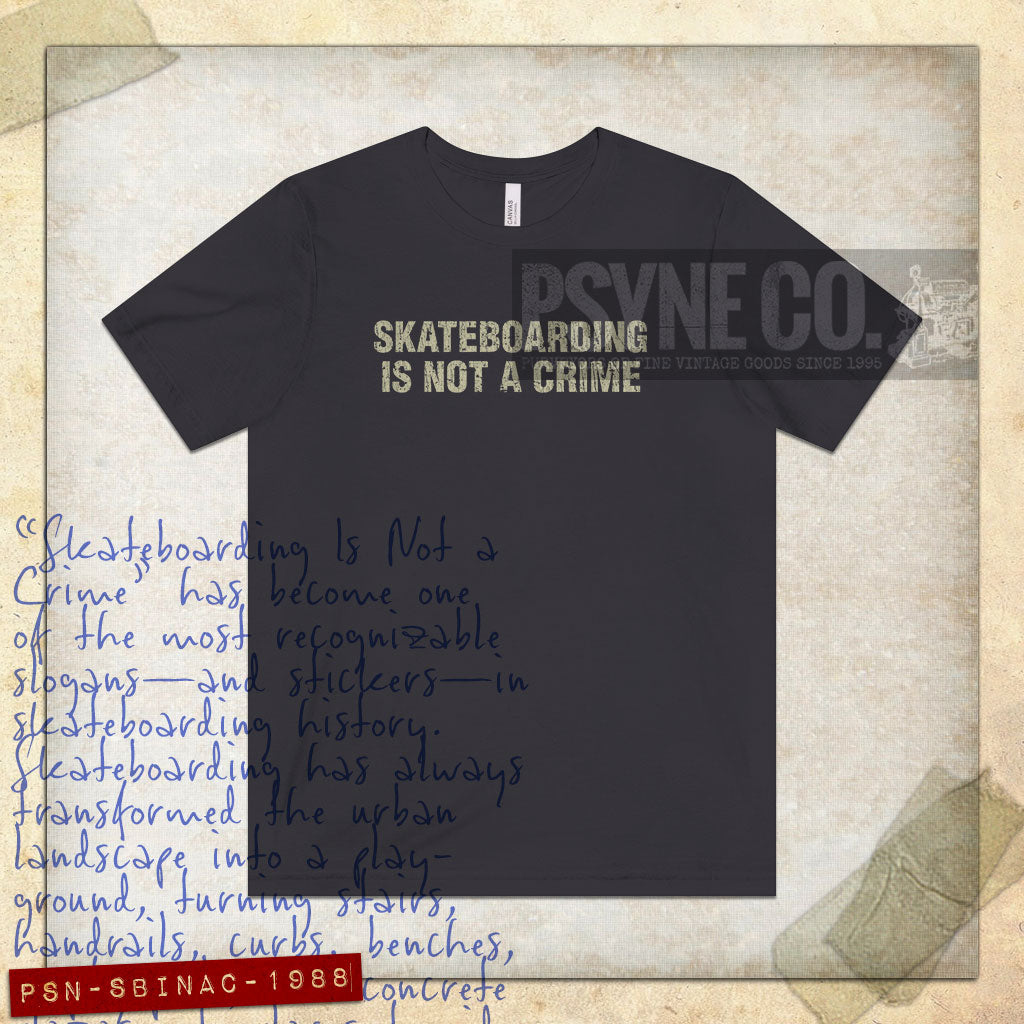 Skateboarding is Not a Crime 1988 Vintage Men's T-Shirt